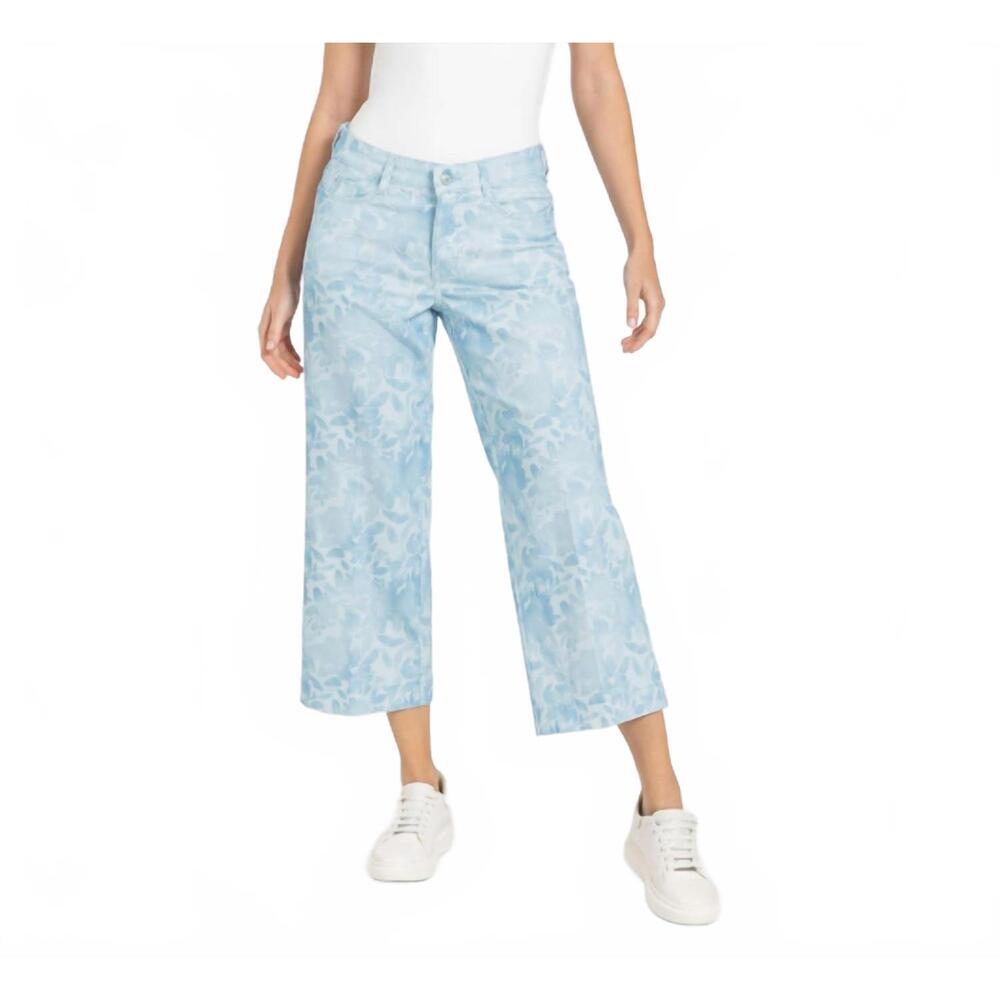 NEW MAC JEANS dream culotte wide cropped leg jean in cloudy blue